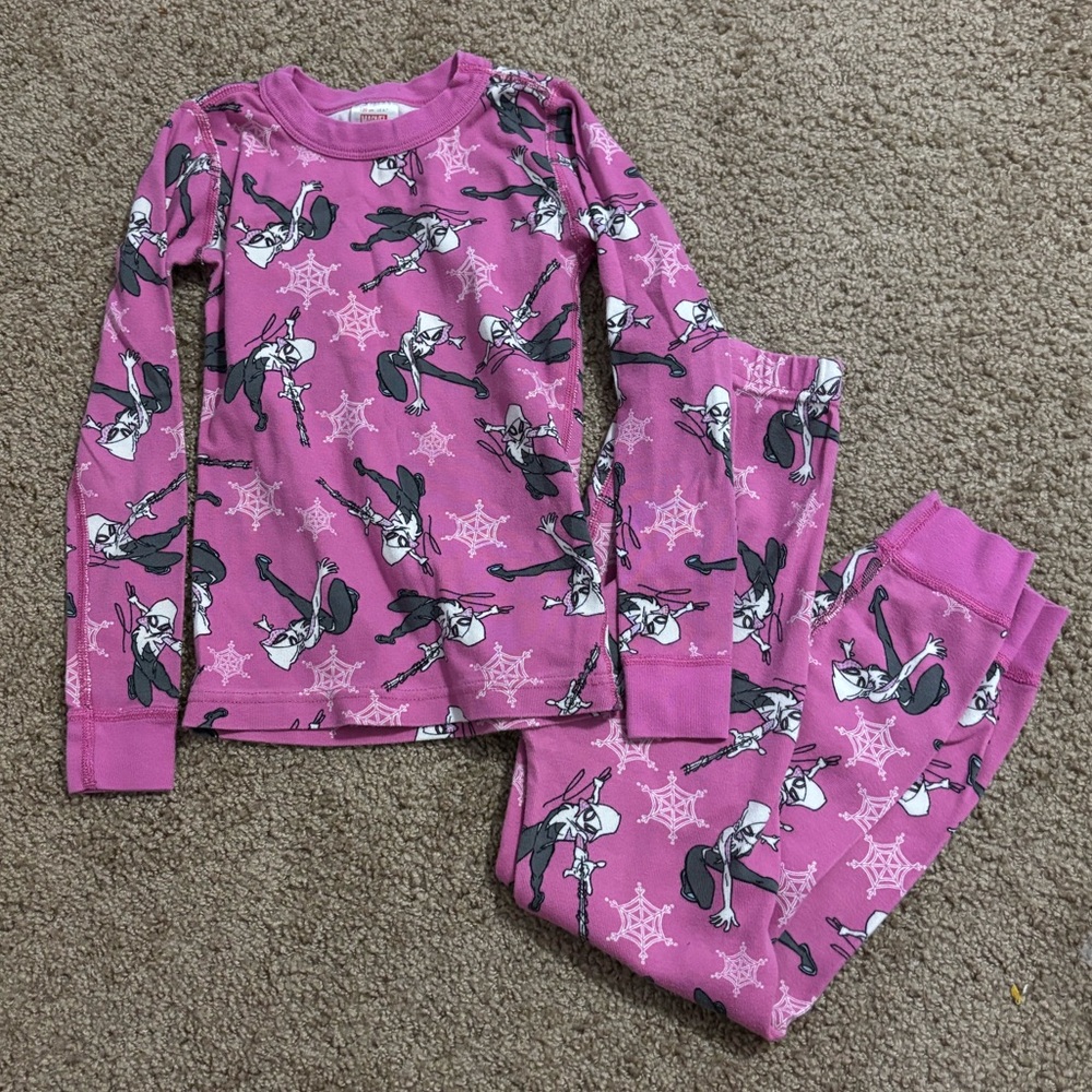 Hanna Andersson Marvel Spidergirl Pajamas Size 120 6-7 - Picture 2 of 6